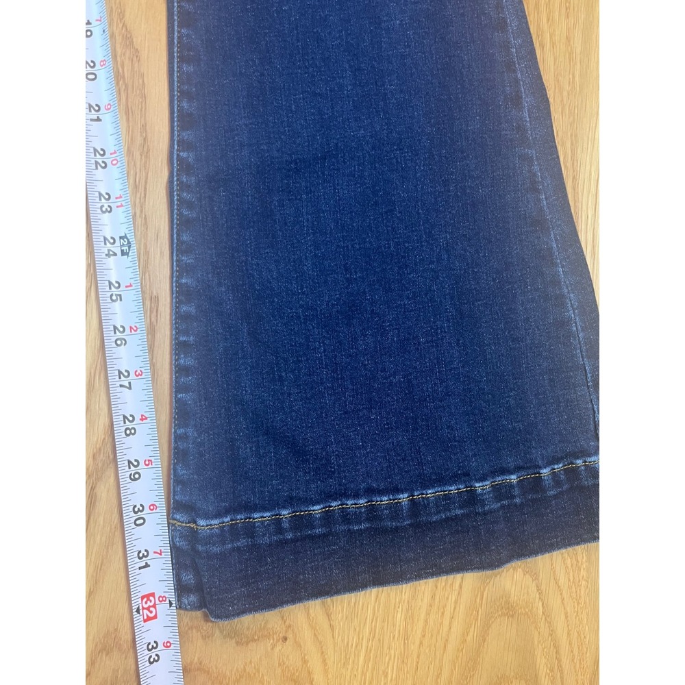 Judy Blue Flare Jeans Women 16W Long Dark Blue High Rise Boho Denim - Picture 6 of 7